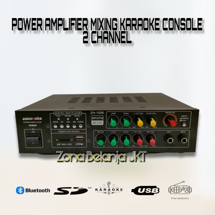 Amplifier Karaoke AUDIOVOICE ZH-1006 USB Bluetooth Original