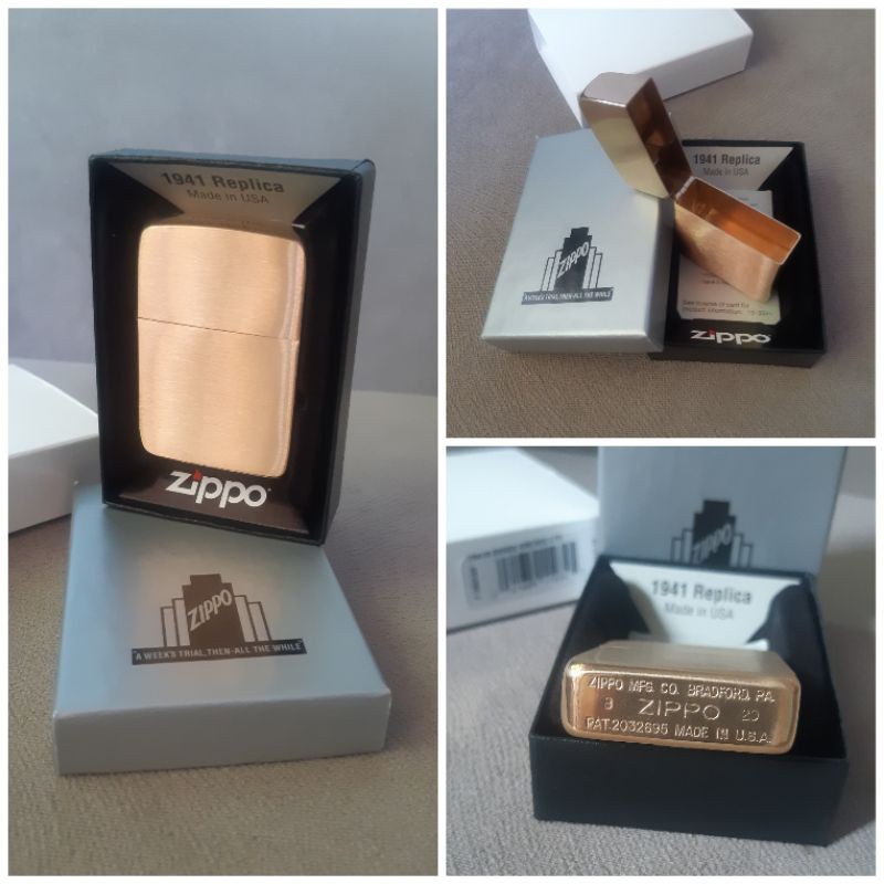 Casing Zippo 1941 Replica Brushed Brass