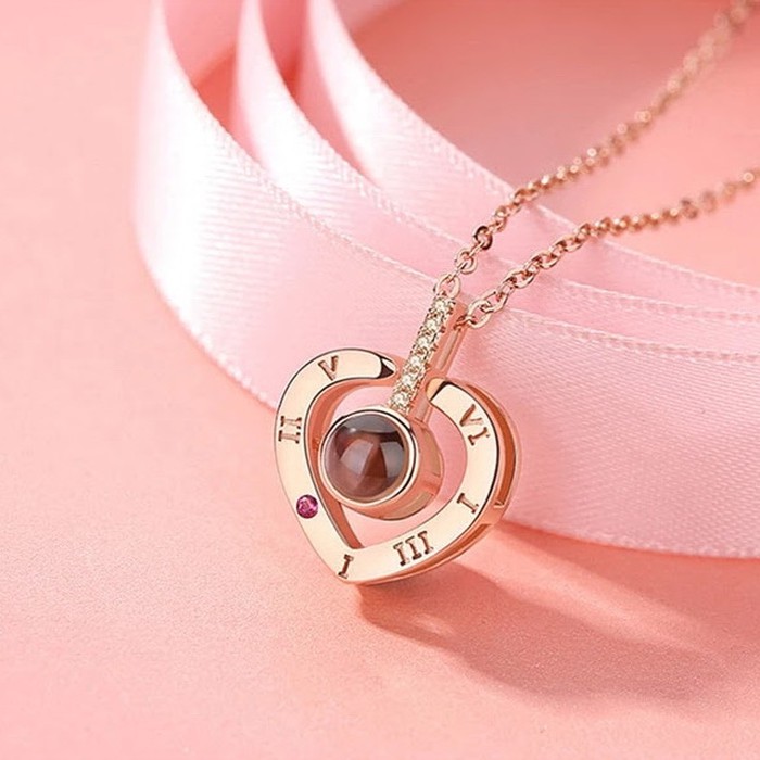 KK0272 - I Love You 100 Languages Necklaces Valentine Gift Couple