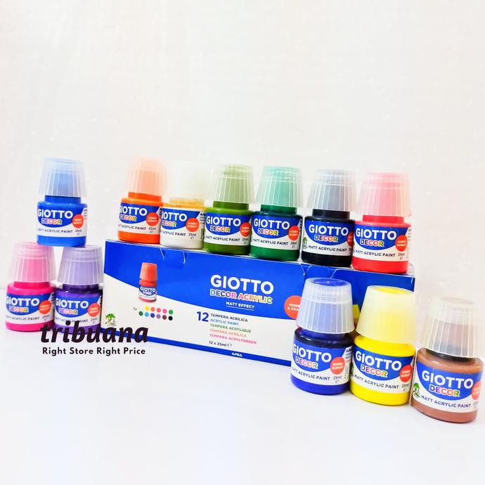 

Stok Baru! Giotto Decor Acrylic Set 12 Warna 25 Ml - Cat Acrylic Termurah