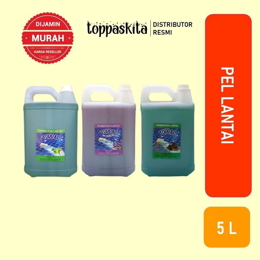 Toppas Pembersih Lantai 5liter / Pel Lantai / Floor Cleaner Termurah