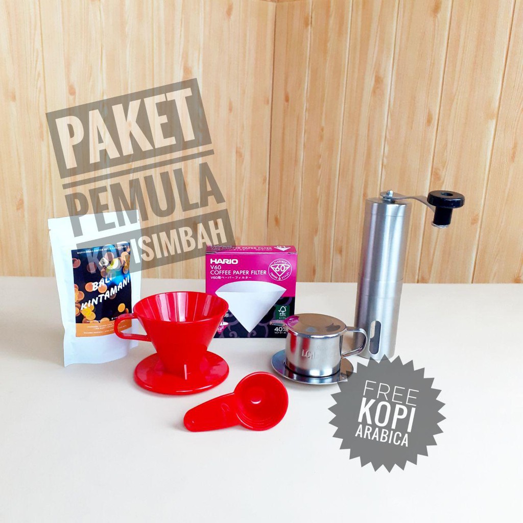 Paket Hemat Pemula Alat Seduh Kopi Manual Gratis Kopi Manual Brew V60 Shopee Indonesia