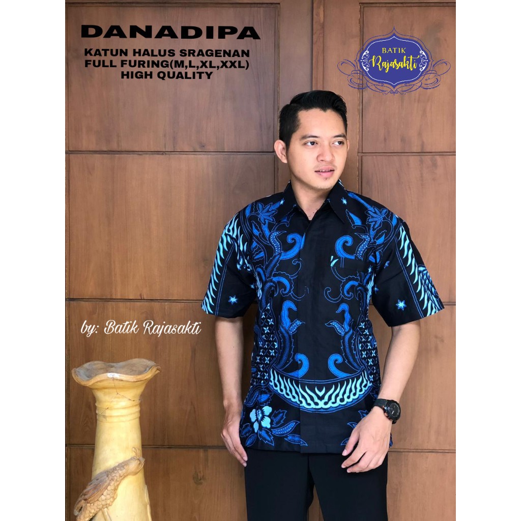 DANADIPA RAJASAKTI KEMEJA BATIK SOLO PRIA LENGAN PENDEK LAPIS FURING ATASAN BATIK PREMIUM MODERN KATUN HALUS BAHUWIRYA  BANAMITRA BANAMITRA PUTIH BANGSAWAN BAYU PUTRA BERLIAN BIRU BHARATAYUDA BIMASENA BIRENDRA BIRU INDAH BRAHMAKERTA BRAHMAKERTA MERAH BUDI