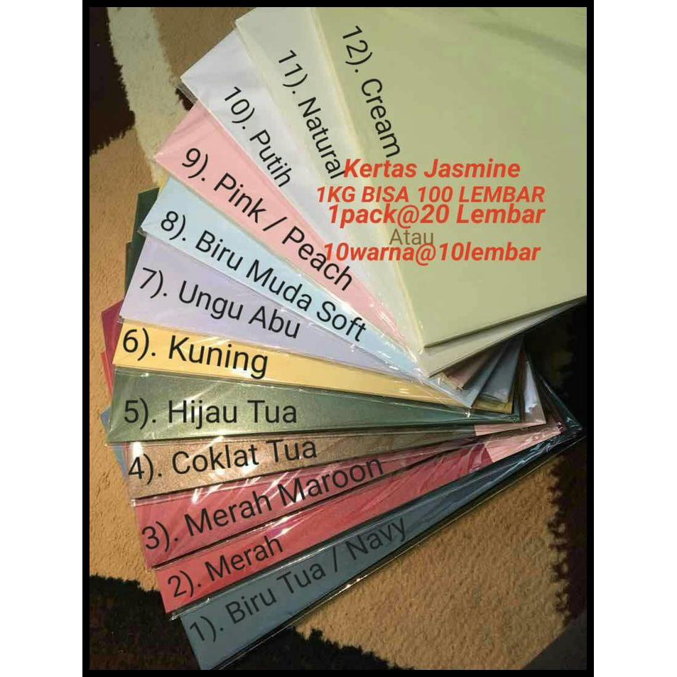 

(New Product!!) Kertas Jasmine Uk.A4/Kertas Undangan/Sertifikat/Piagam/Paper Flower