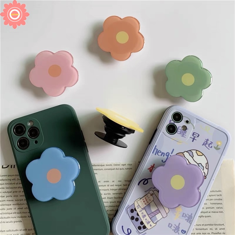 INS Fresh Flower Luxury Foldable Phone Finger Ring Holder Phone Bracket Stand Socket Phone Holder