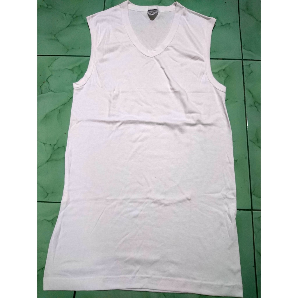 Kaos Dalam Lekbong Putih Pria Crocodile Reject BS (Barang Sortir) Pabrik Ori