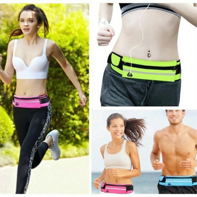 RUNNING WAIST BAG TAS PINGGANG SPORT OLAHRAGA LARI JOGGING WATERPROOF HIGH QUALITY