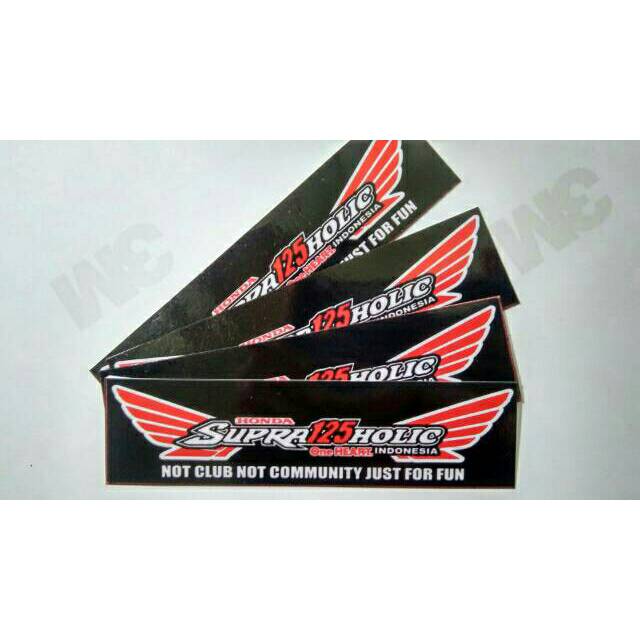 

STIKER SUPRA125HOLIC LOGO SAYAP bahan 3M Laminasi Glosy