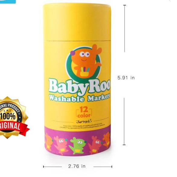 

Trend Joan Miro Babyroo Washable MARKER 12 color spidol warna spidol anak keren 0GF.