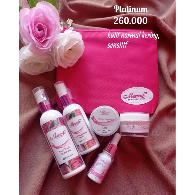 Marwah Platinum adalah paket whitening untuk kulit normal yg berflek berat, sensitif.