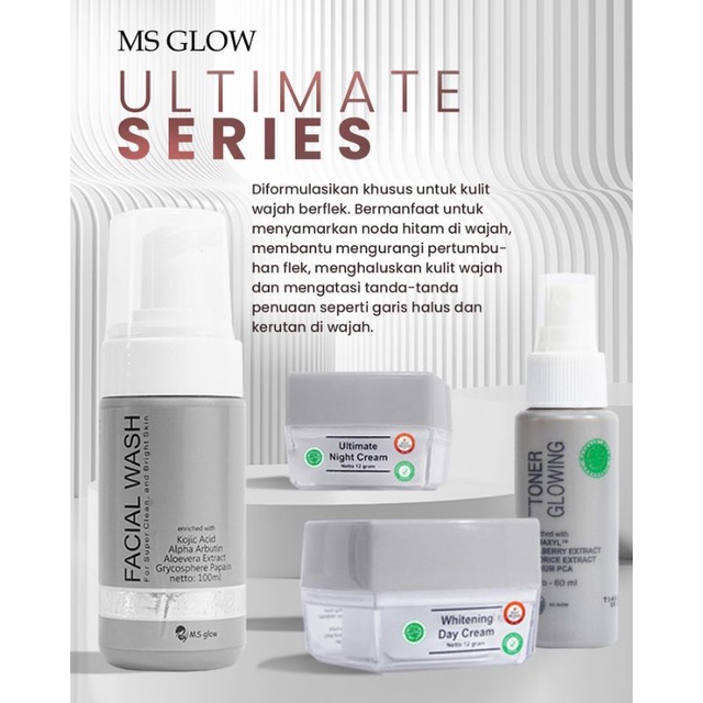 PAKET ULTIMATE MS GLOW SKINCARE ECER / PAKET ORIGINAL 100%