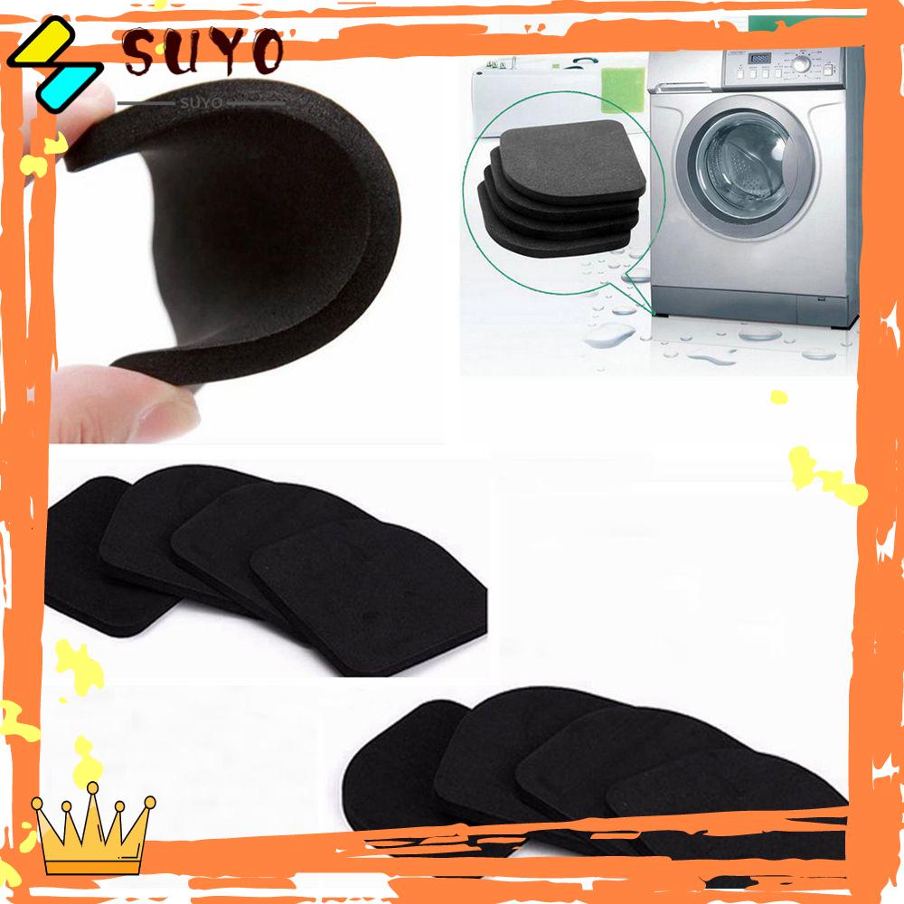 Suyo 8PCs / Set Pad / Mat Anti Getaran / Bising Warna Hitam Untuk Mengurangi Kebisingan