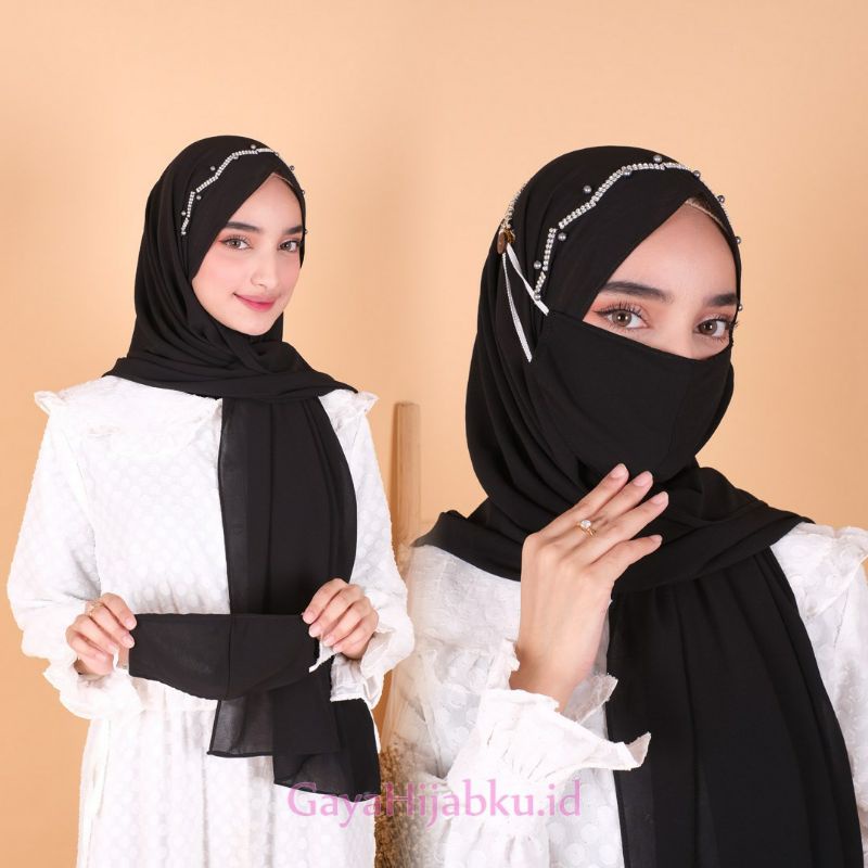 Pashmina/Pasmina Ceruty Baby Doll/Jilbab Pashmina Tali Payet Masker Hijab/kerudung pasmina
