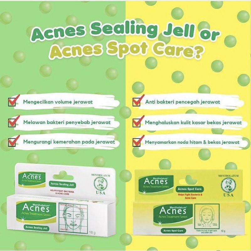 Acnes sealing gel 9g/18g dan Acnes Spot Care 12g | Obat Totol Jerawat ampuh