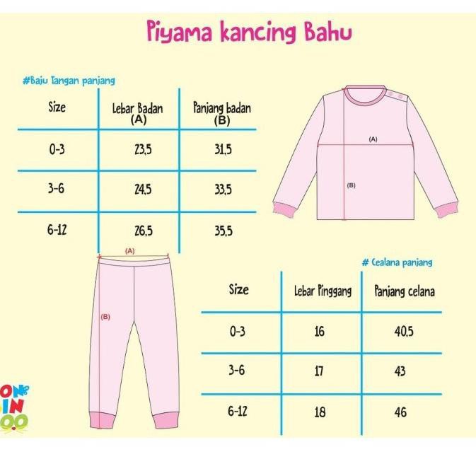 BonBinZoo Setelan Panjang Bayi Newborn 0-12 Bulan Motif SNI / Perlengkapan Baby Baru Lahir