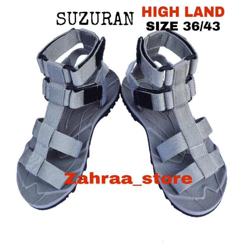 Sandal Gunung Suzuran High Land Full Grey