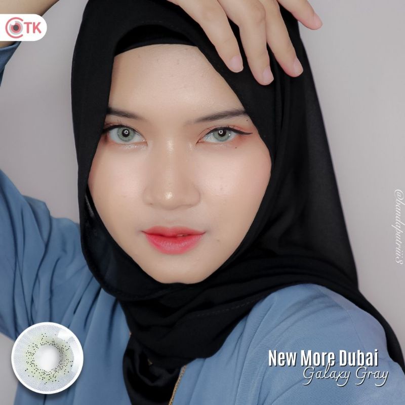 Softlens NEW MORE DUBAI 14.5 MM GALAXY GREY MINUS -0.50 S.D -6.00 by CTK