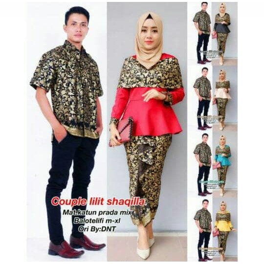GROSIR SOLO - Baju kebaya batik couple lilit shaqilla