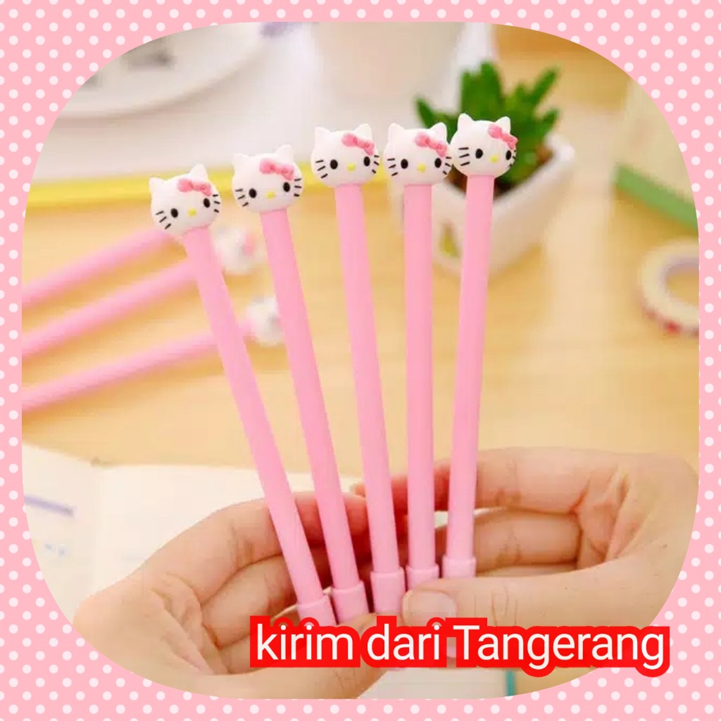 

Pulpen Gel Karakter Kepala Kucing Pink Alat Tulis Anak Perempuan Unik Lucu