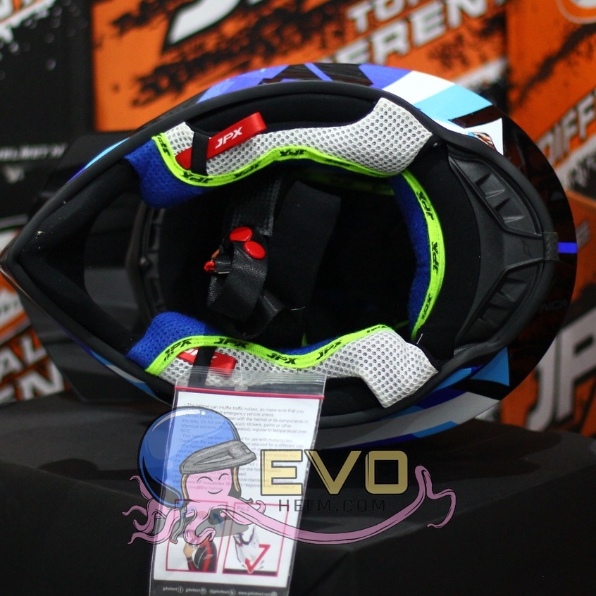 HELM JPX CROSS_FOX1 SERI X29 - SUPER BLACK + GOOGLE SNAIL (ONGKIR 2 KG) HELM JPX TERBARU