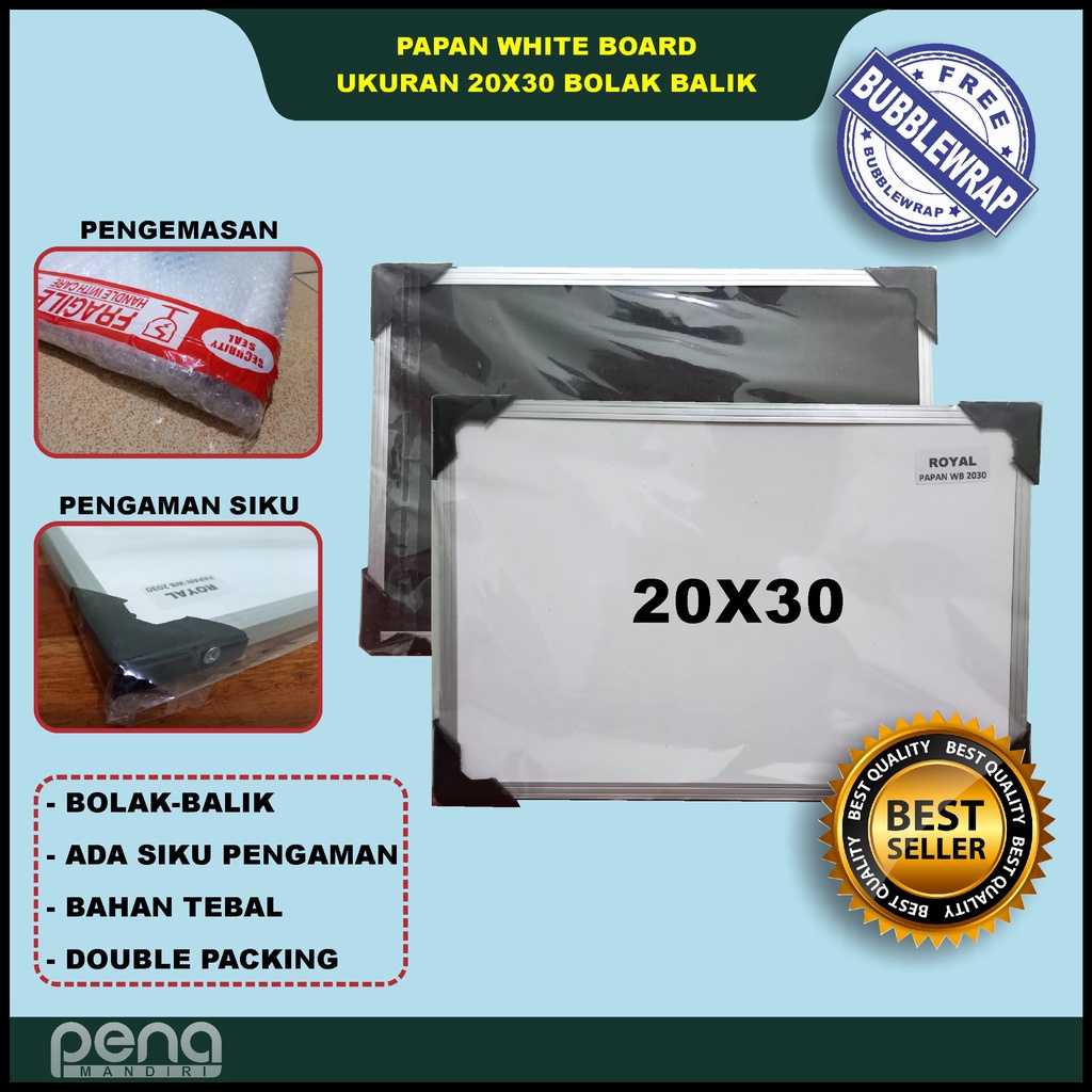 Papan Tulis Mini Whiteboard Kecil 20x30