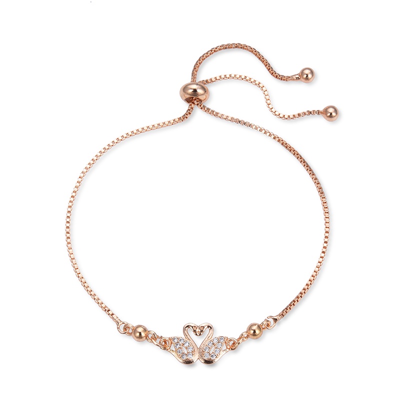 COD Gelang titanium lapis emas bola kristal berlian xuping Perhiasan perak 07b-24b