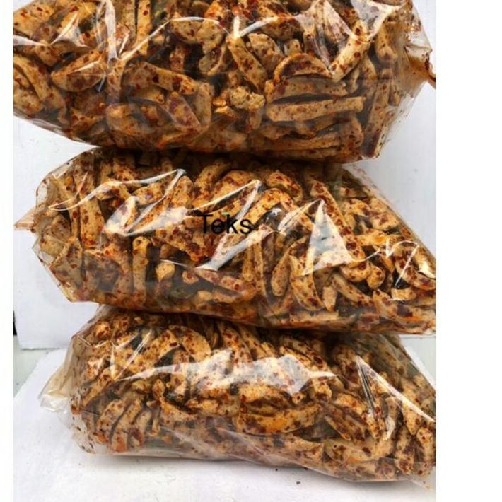 

HOT PROMO!! Basreng daun jeruk extra pedas isi 1kg - Siap Kirim