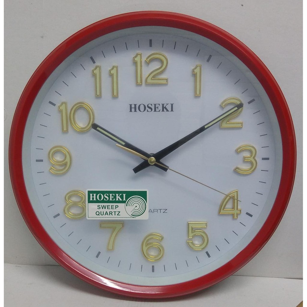 Jam Dinding Senyap / Silent Sweep 3D Wall Clock Hoseki H-9213