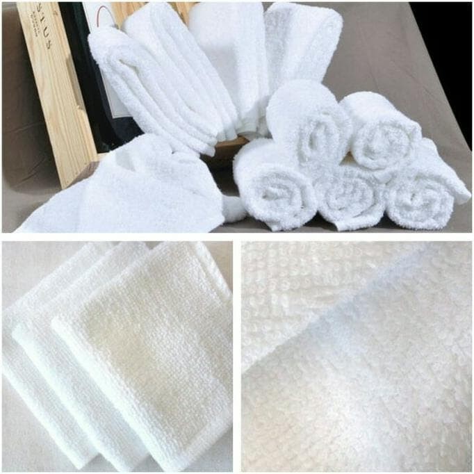 Handuk B Sport Muka Kecil Simple Travel Magic Towel Lap Putih Polos