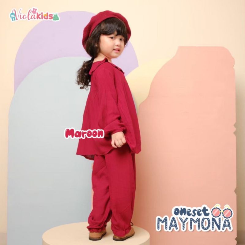 Afsheenastore One Set Anak Maymona Crinkle