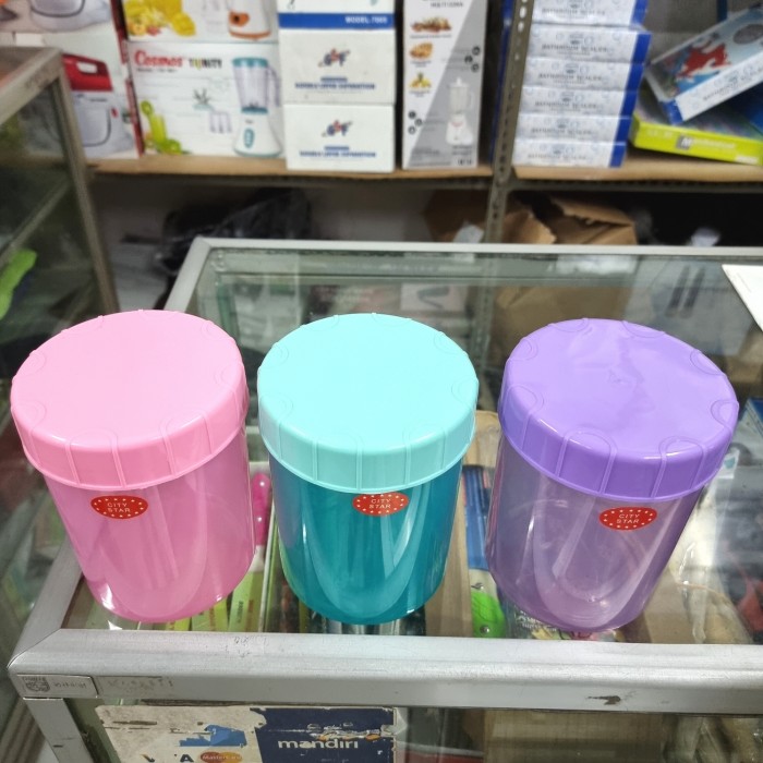 Toples Plastik Ulir Monica Warna 1000ml