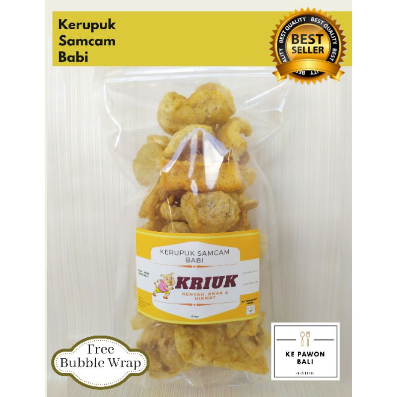 

KERUPUK KULIT RAMBAK SAMCAM BABI ASLI BALI PASTI ENAK (NON HALAL)