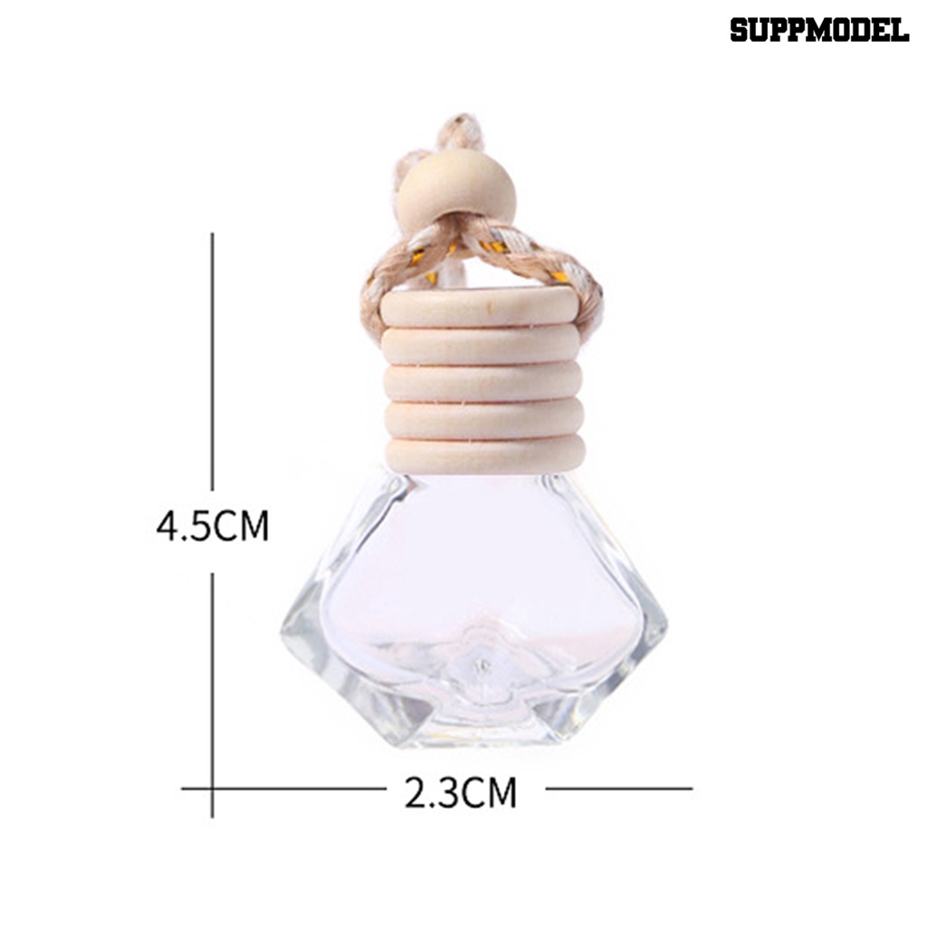 Suppmodel Botol Parfum Aromaterapi Kosong 7-8ml Bentuk Belah Ketupat Untuk Dekorasi Interior Mobil