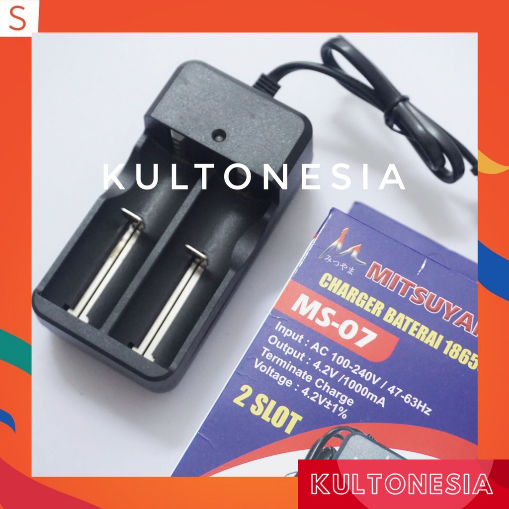 Charger Baterai 2 Slot Mitsuyama MS-07 Bisa Berbagai Ukuran Baterai