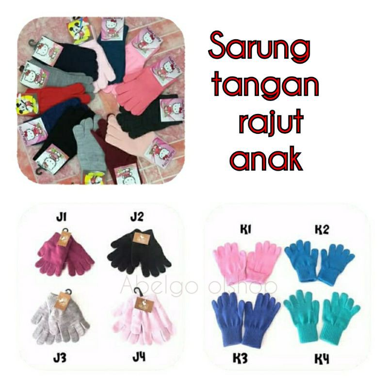 12 pasang- sarung tangan motor anak/sarung tangan anak TK &amp; SD