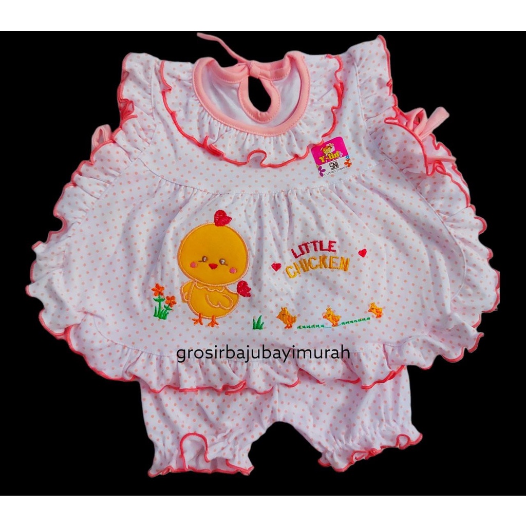 dress baju bayi setelan Ylin SWEET DREAM (0-6bln)