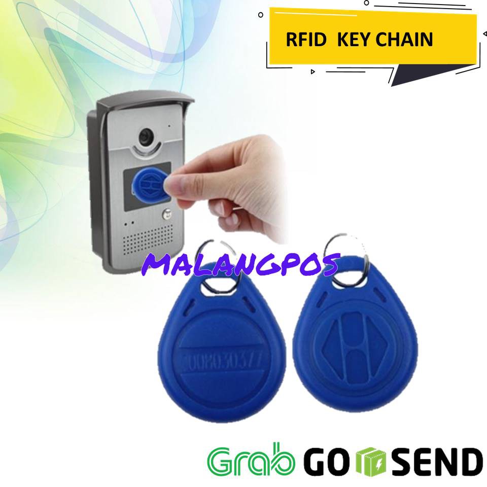 RFID KEYCHAIN TAGS GANTUNGAN KUNCI 13.56 MHz PROXIMITY KEYTAG BLUE