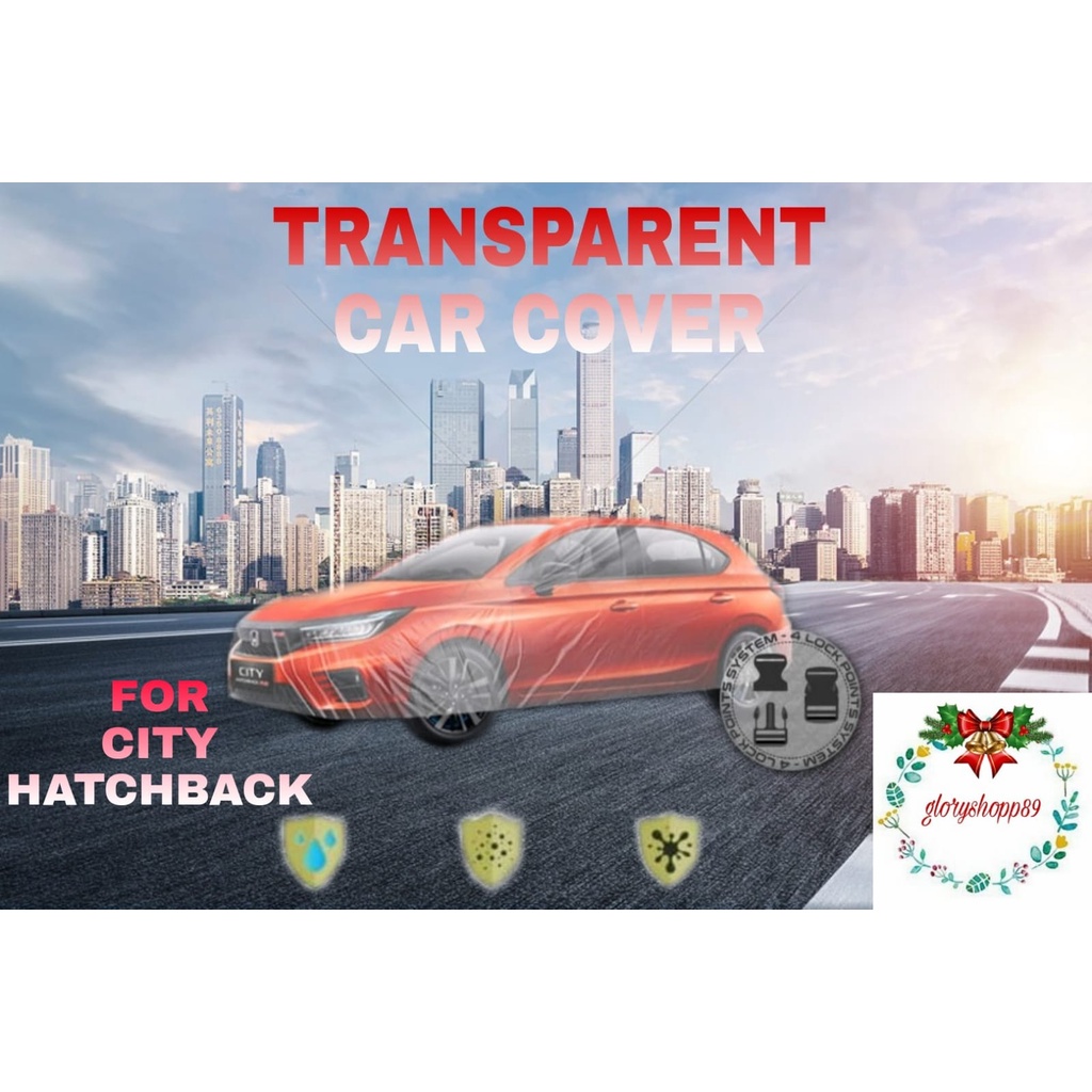 Cover Mobil Plastik Transparan CITY HATCHBACK - Sarung Mobil Plastik Bening CITY HATCHBACK