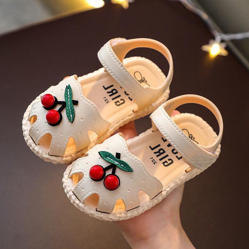 littlekiddoss Sepatu Sendal Anak Perempuan Karet Sandal Cherry Anak Cewek Import Sendal Bayi 6 Bulan - 5 Tahun SH2134N