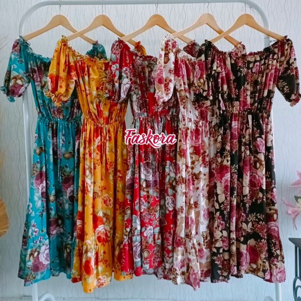 Baju Kerut Sabrina Murah / Sabrina Dress Jumbo Muslim / Dress Sabrina Wanita Panjang