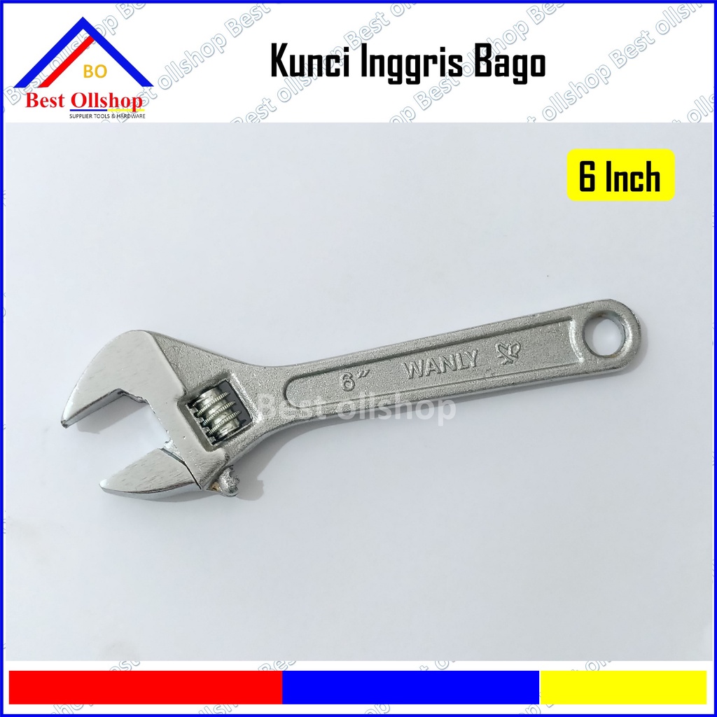 Kunci Bago 6 inch / Kunci Konci inggris Ingris Bako Bagong 6 inch Mini Hex Kecil Adjustable Wrench 150 MM RRT