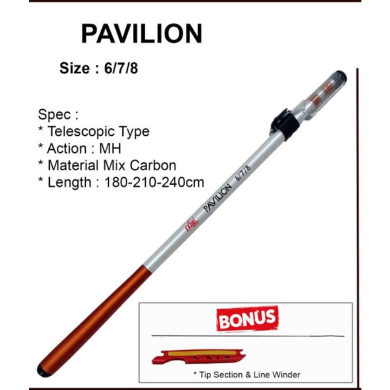 JORAN TEGEK CARBON RUAS PENDEK ZOOM EXORI PAVILION 240 cm BONUS GULUNGAN SENAR DAN UJUNG TEGEK
