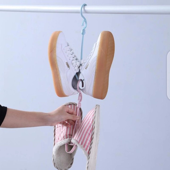 Hanger SEPATU SENDAL - Gantungan Sepatu Sendal / Jemuran Sepatu Gantungan Jemuran Sepatu Sandal Hanger Pengering Shoes Kaos Kaki Tas Slop Alat Gantung Sendal Kaus