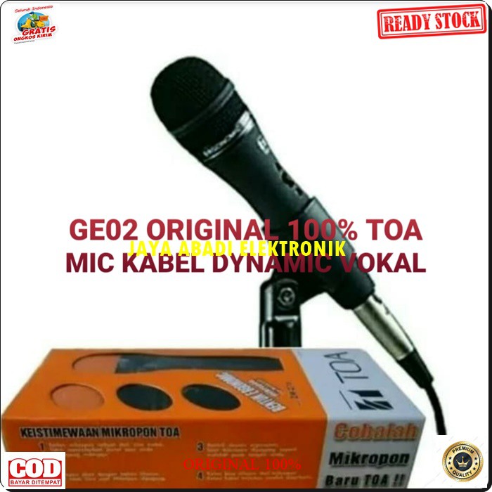 G02 TOA mic kabel mik cable karaoke vokal meeting vocal audio sound pro jernih panggung pidato ceramah imam masjid musik music pengeras suara G02  Bisa ke segala alat audio sound KABEL ORIGINAL TOA 5 METER  GARANSI UANG KEMBALI 100% JIKA TERBUKTI