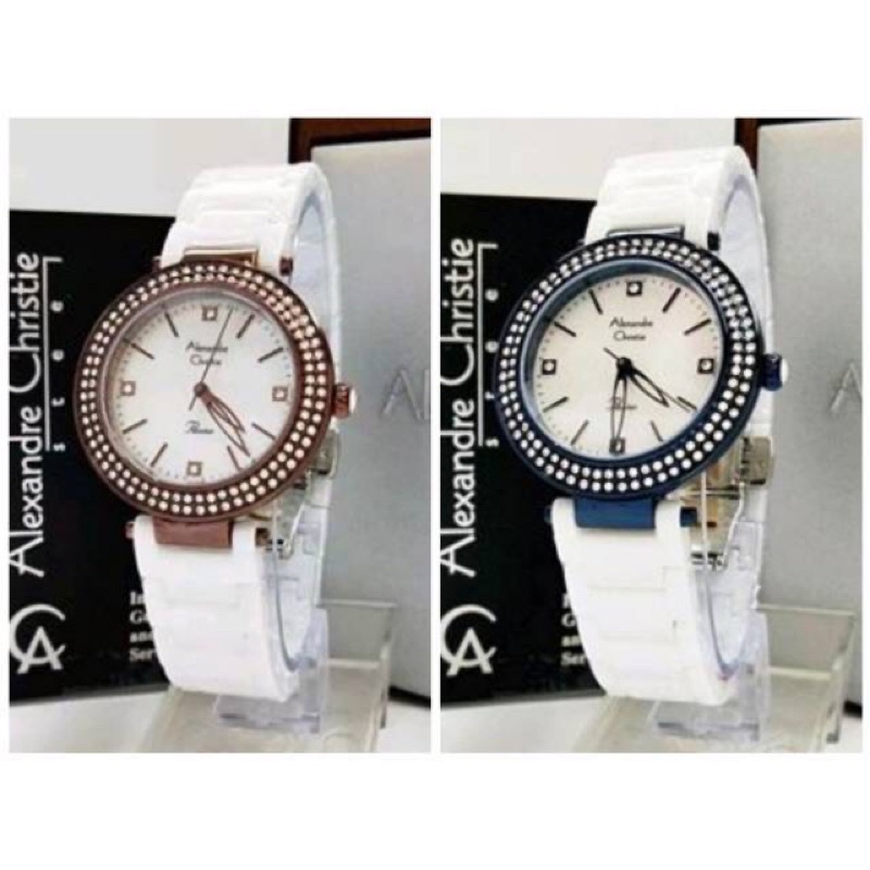 Jam Tangan Wanita Alexandre Christie AC 2323 RANTAI CERAMIX