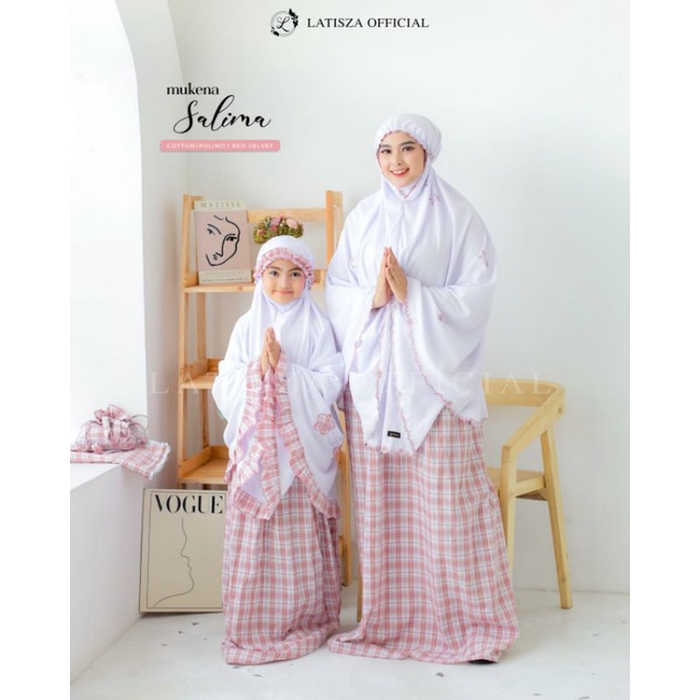 LARIS ‼️ MUKENA SALIMA MOM KIDS BY LATISZA HIJAB OUTFIT / MUKENA POTONGAN COUPLE