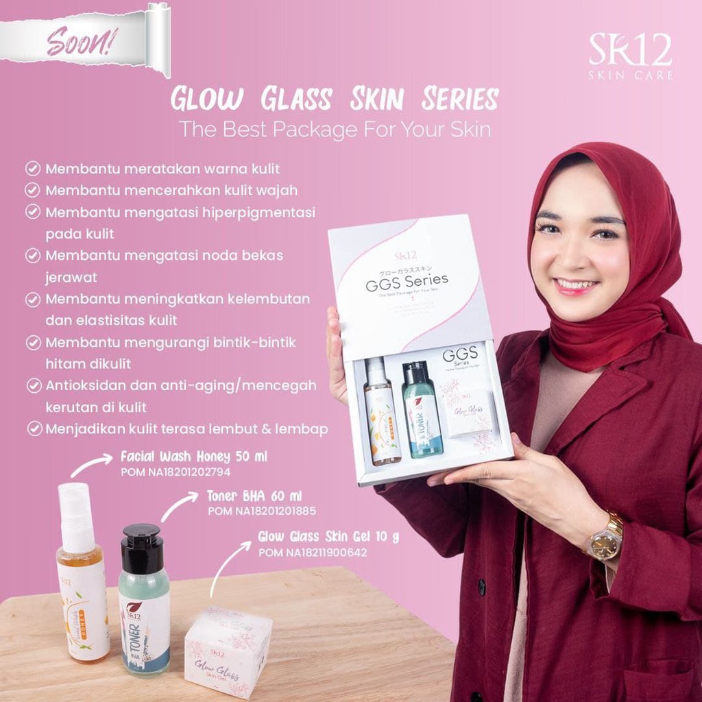 GGS Series SR12 Cream Glowing BPOM Ampuh Terlaris Pemutih Wajah Ori Dan Cepat Glow Glass Skin Gel