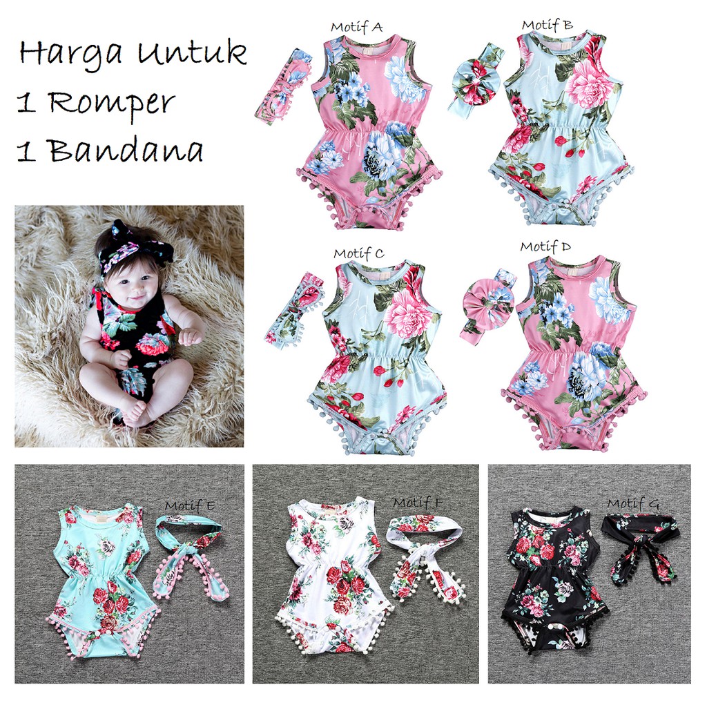 Jumper Bayi Cewek Lucu / Romper Bayi Cewek Imut