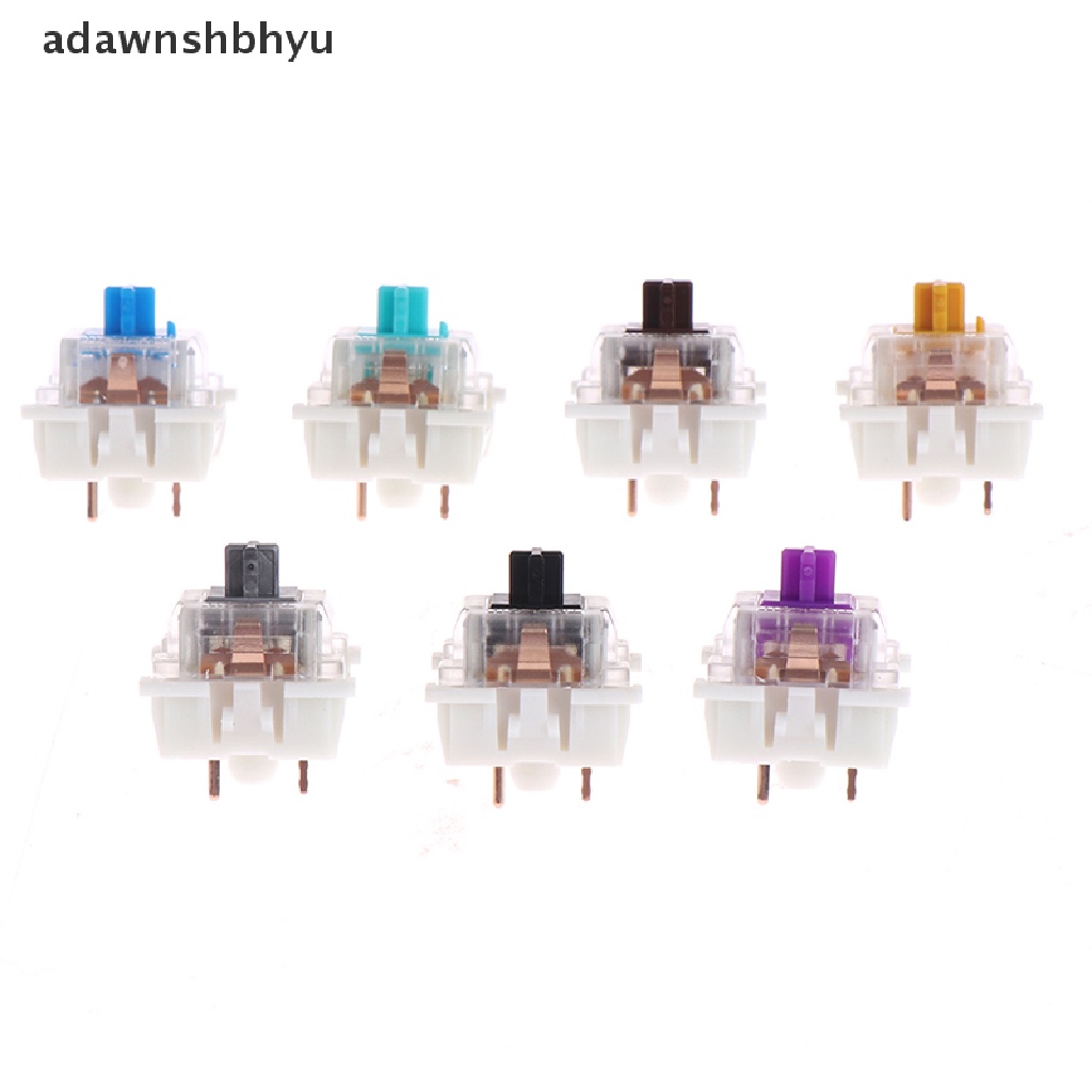 Adawnshbhyu 10Pcs/ Saklar outemu mx 3pin keyboard Mekanik Saklar Hitam Biru Coklat