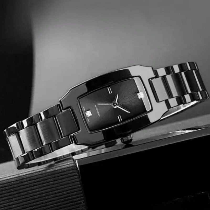 JAM TANGAN WANITA CASUAL RANTAI STAINLIS STELL MIRETE ORIGINAL TAHAN AIR JAM WANITA MODEL PERSEGI-1